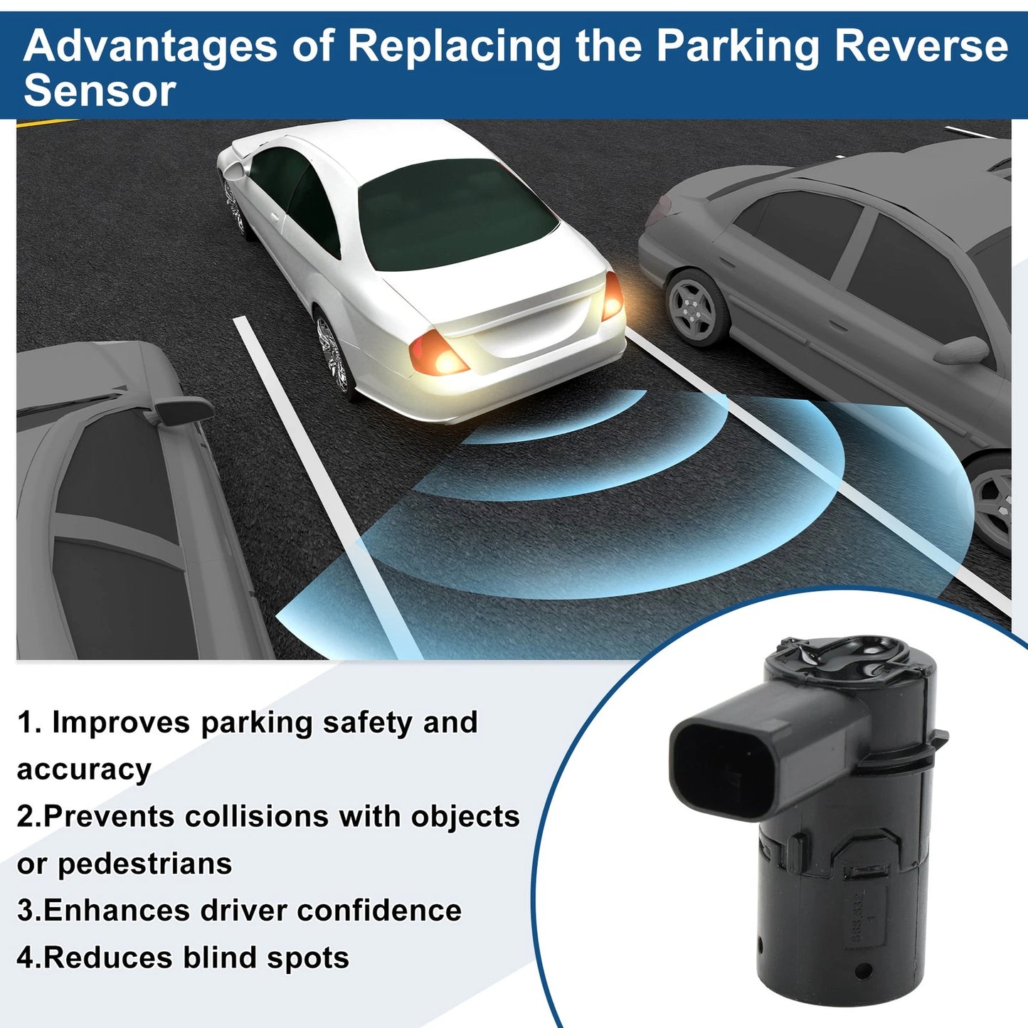 Reverse Backup Parking Sensor No. 3M5T15K859CAW for Ford Focus Mk3 (2011–2018)