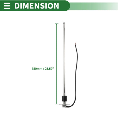 Fuel Sending Unit and Gauge Kit 0-190 Ohm 25.59" for Boat Car Vehicle