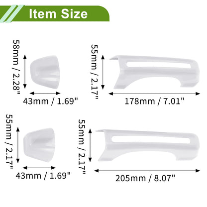 Set of 1 Decorative Door Handle Cover for Jeep Wrangler JL JLU (2018–2022) White ABS
