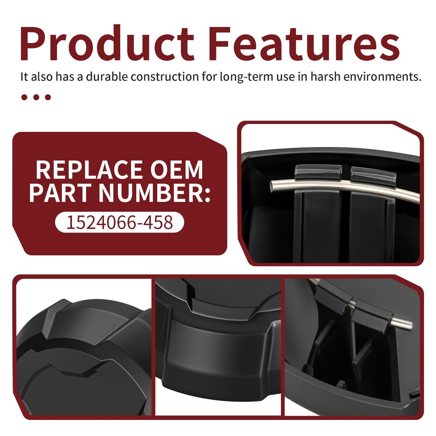 2 Pack Matte Black Rim Cap for Polaris Ranger Crew SP 570 (2022–2025)