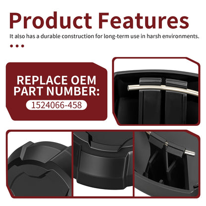 2 Pack Matte Black Rim Cap for Polaris Ranger Crew SP 570 (2022–2025)
