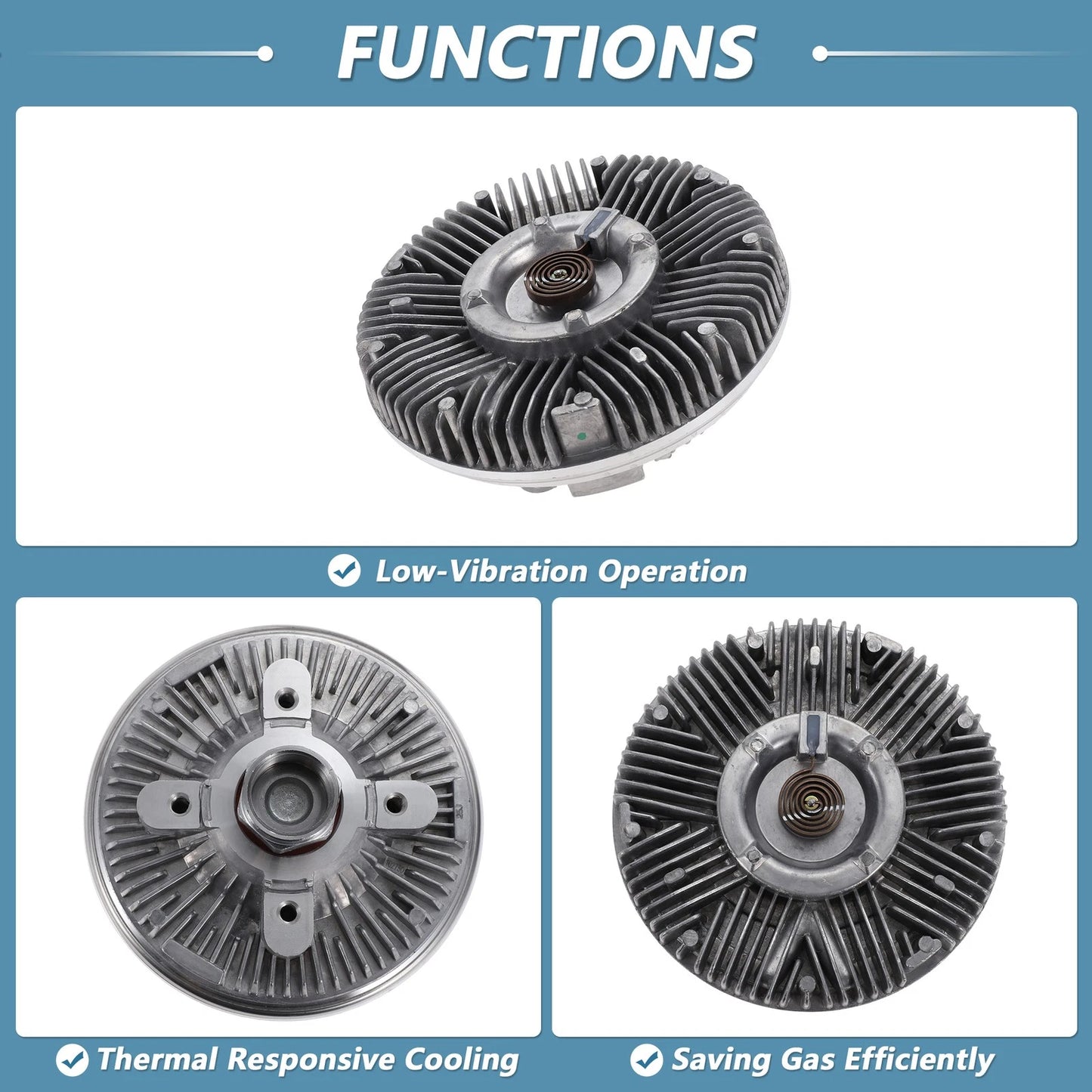 Engine Cooling Fan Clutch for Dodge Ram 2500 I6 5.9L Turbo (No. 52028615AB)