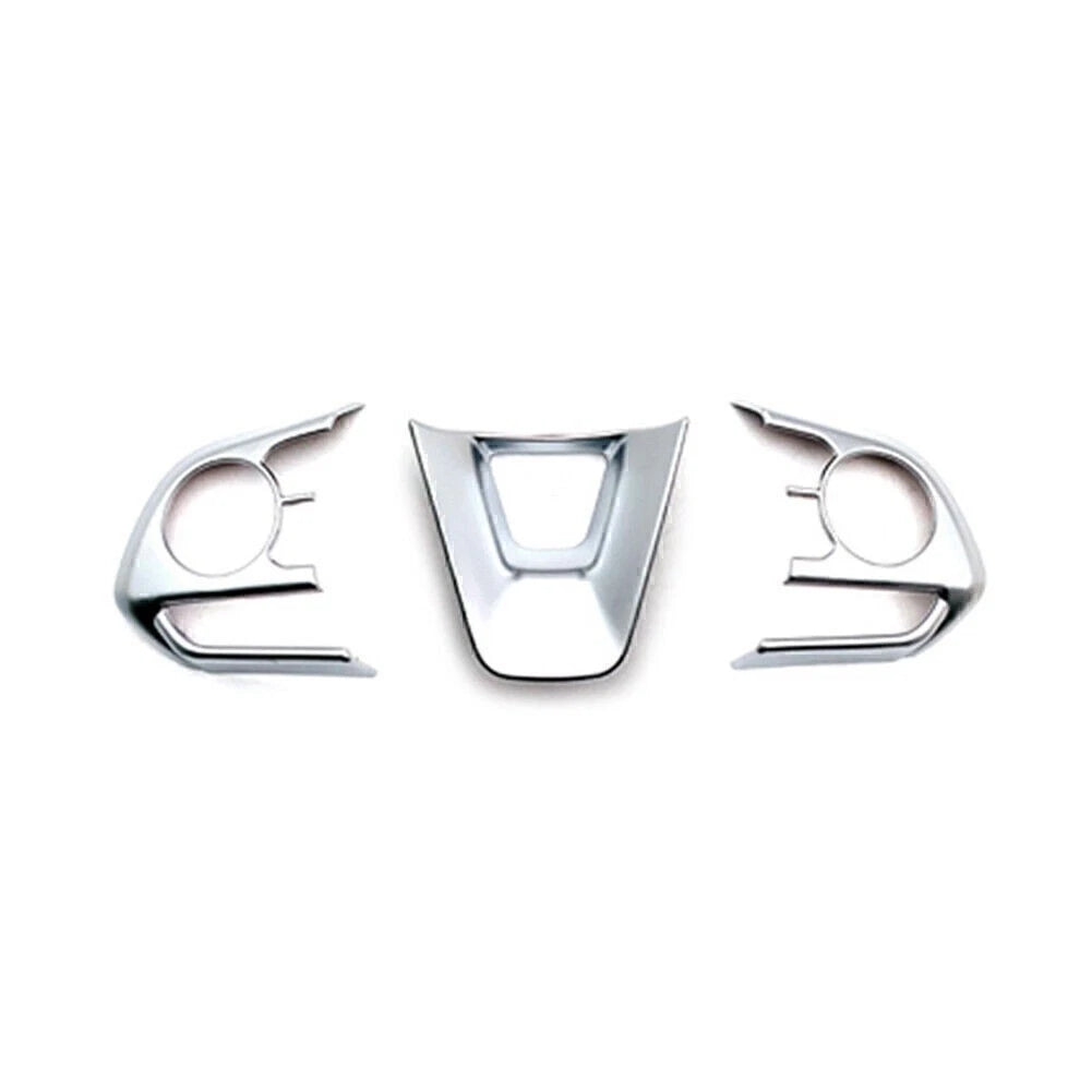 3X Matte Silver Steering Wheel Trim Cover Frame for Toyota Corolla (2019–2024)