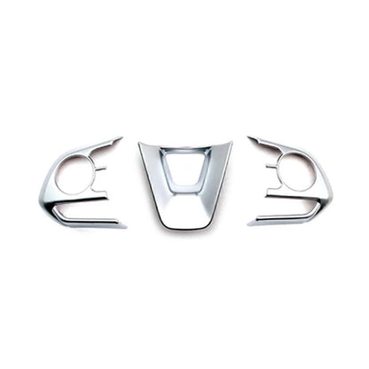 3X Matte Silver Steering Wheel Trim Cover Frame for Toyota Corolla (2019–2024)