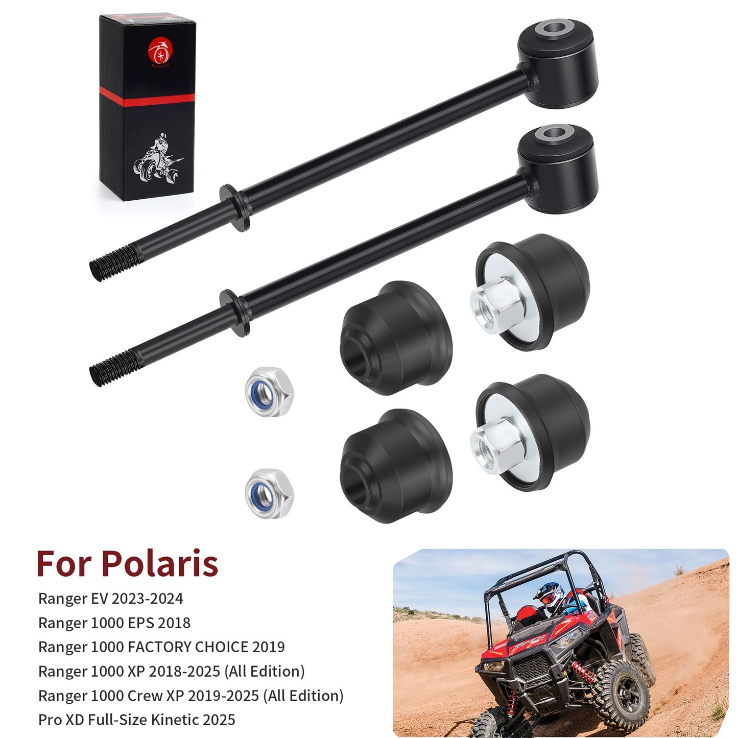 2X Torsion Bar Linkage Bushing for Polaris Ranger 1000 (2017–2023)