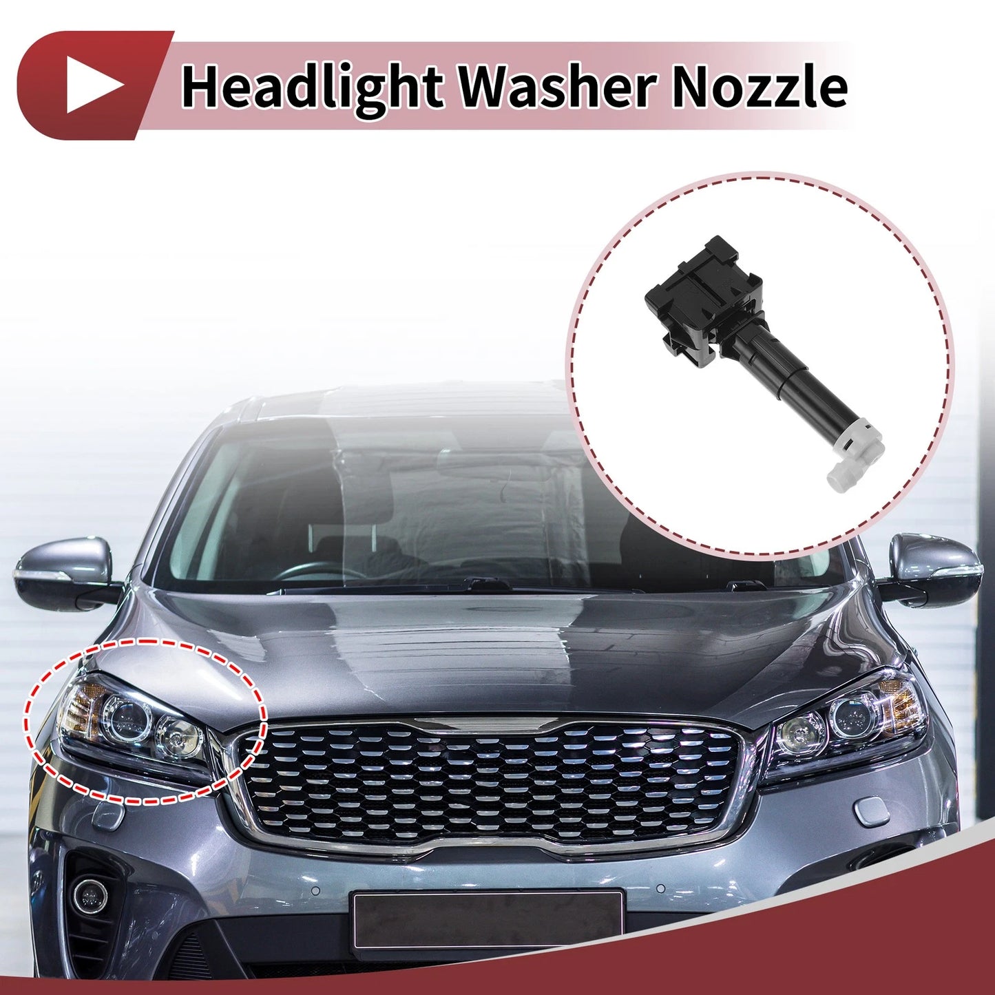 Front Passenger Side Headlight Washer Nozzle for Lexus RX350 (2007–2015) No. 8520748060