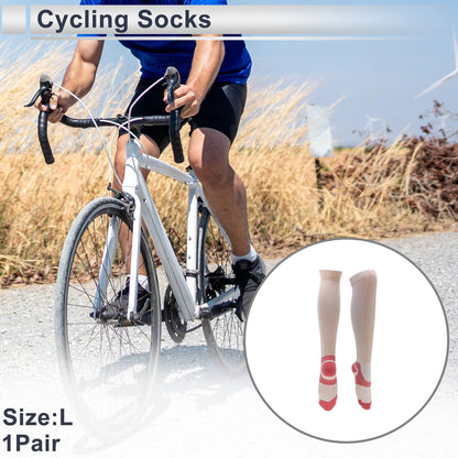 Cycling Socks Anti-Friction Size L Colorblock Light Pink