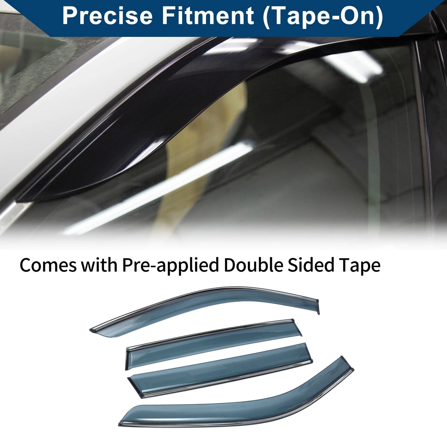 Set of 4 Car Window Deflectors for Honda CR-V (2023–2024)