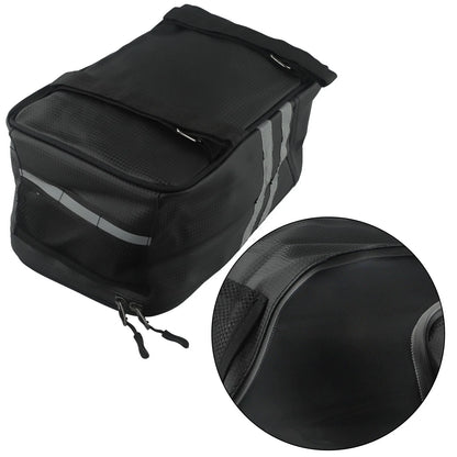 8L Tail Bag for Motorcycle PU Leather Waterproof Large Capacity Storage Bag