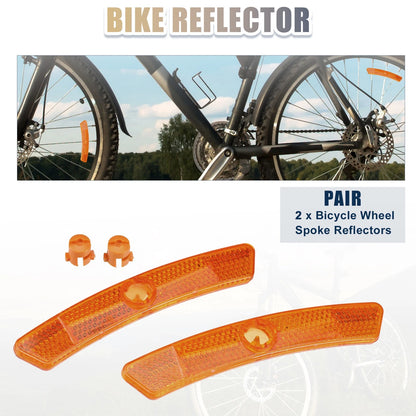 1 Pair Bike Reflectors for Universal Fit (5"x0.79"x0.47", Yellow)