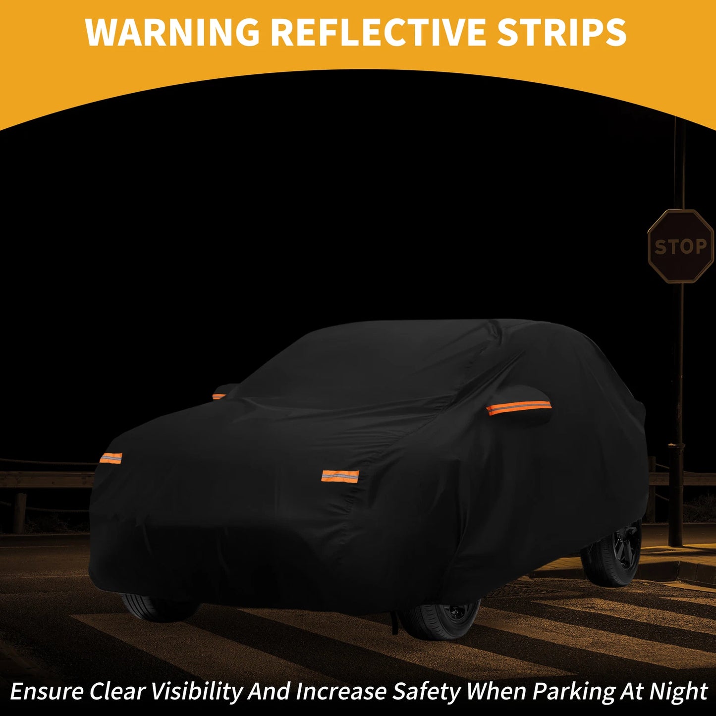 Car Cover Waterproof All Weather for Skoda Karoq (2017–2023) Black 210D-PU