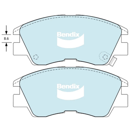 Front Disc Brake Pads Set GCT for Mitsubishi Pajero (1987 - 1991)