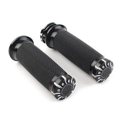 1" Black Handlebar Grips  for Harley Dyna Sportster XL883 1200 Softail (2004-2023)