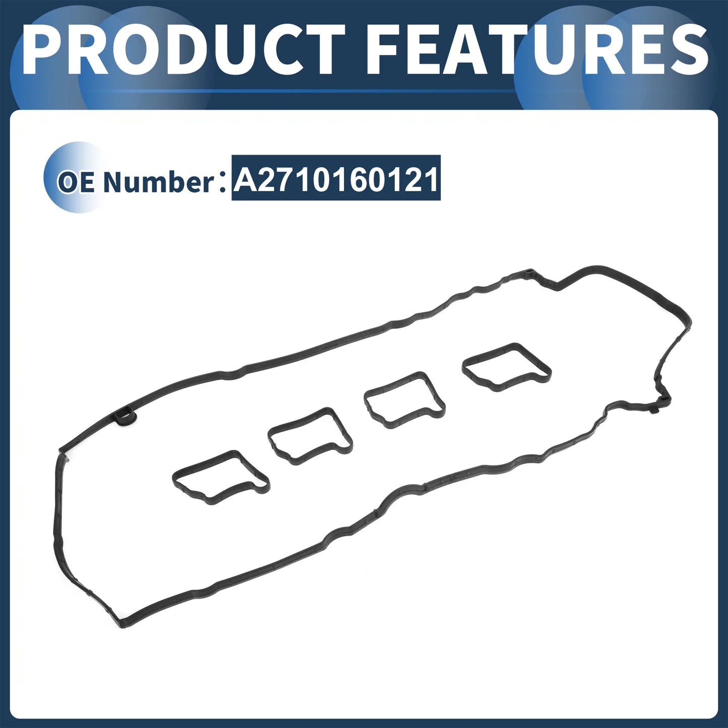 Valve Cover Gasket for Mercedes-Benz C180 1.8L L4 GAS DOHC (2007-2014)
