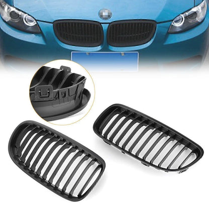 2X Black Front Grille for BMW E90 E91 LCI (2007–2013)