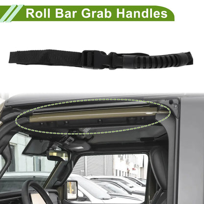 Roll Bar Grab Handles for Jeep Wrangler JL (2018–2024) Black