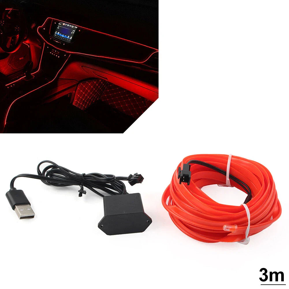 3 Meter LED Strip Lights for Car Interior Atmosphere Decoration USB