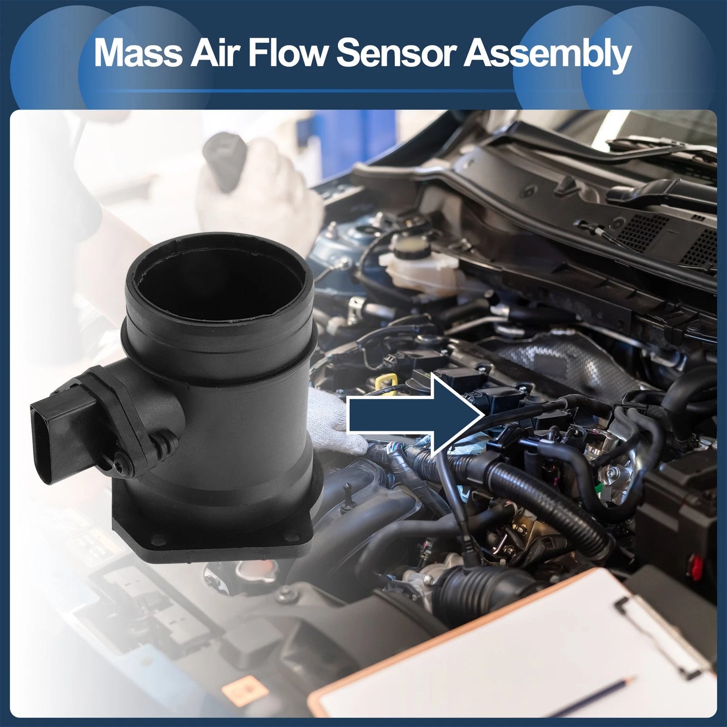 Mass Air Flow Sensor Assembly 06B906461 for Volkswagen Passat (1997–2005)