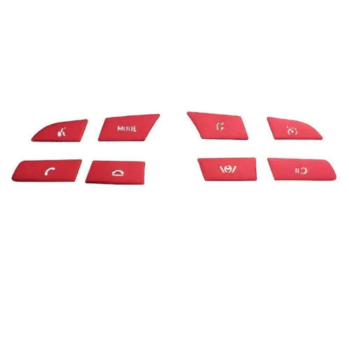 8Pcs Red Steering Wheel Button Cover Trim for Hyundai Elantra (2021–2023)