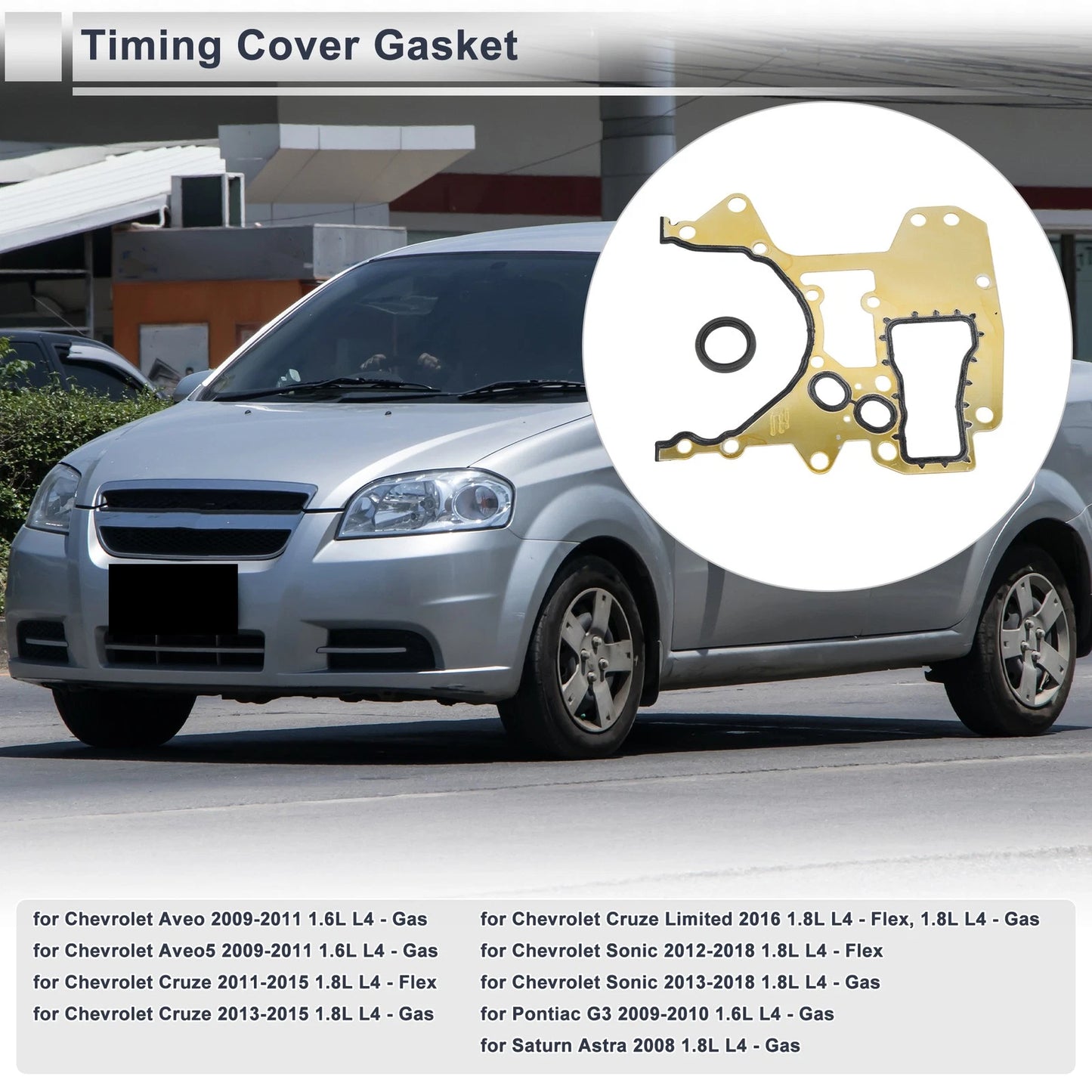 Timing Cover Gasket for Chevrolet Aveo (2009–2011) No.TCS46142/24405911
