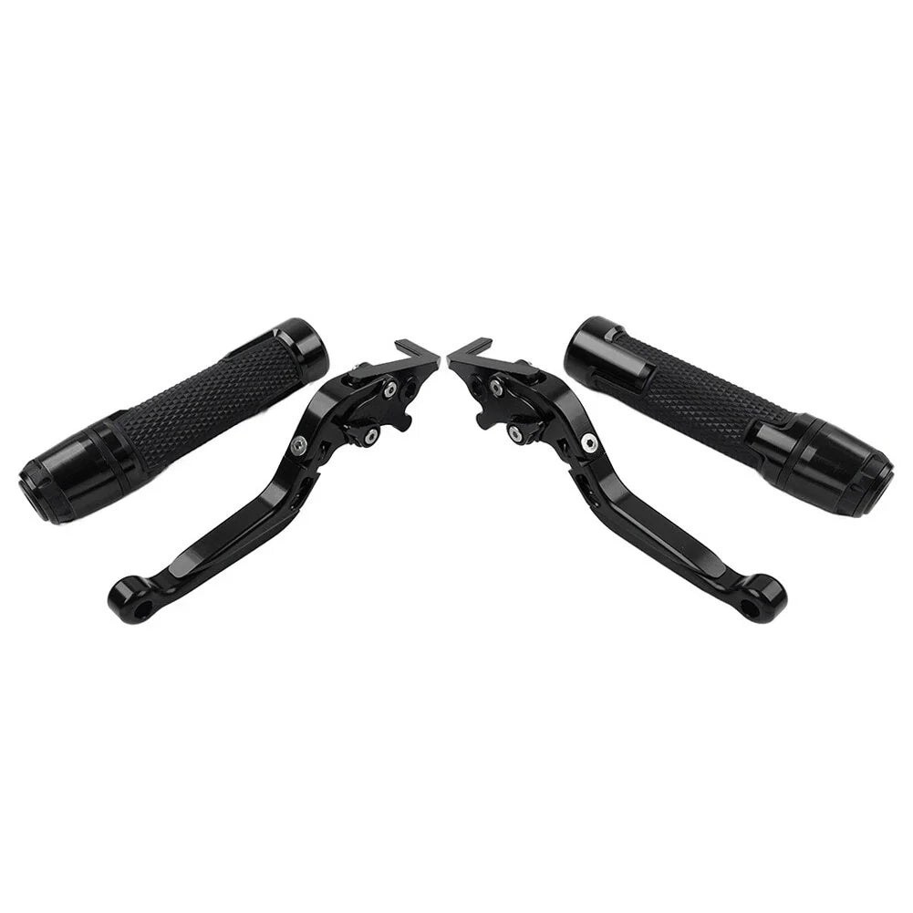 Black Extendable Brake Clutch Levers Grips Set for BMW C650GT C600 (2012-2016)