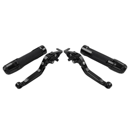 Black Extendable Brake Clutch Levers Grips Set for BMW C650GT C600 (2012-2016)