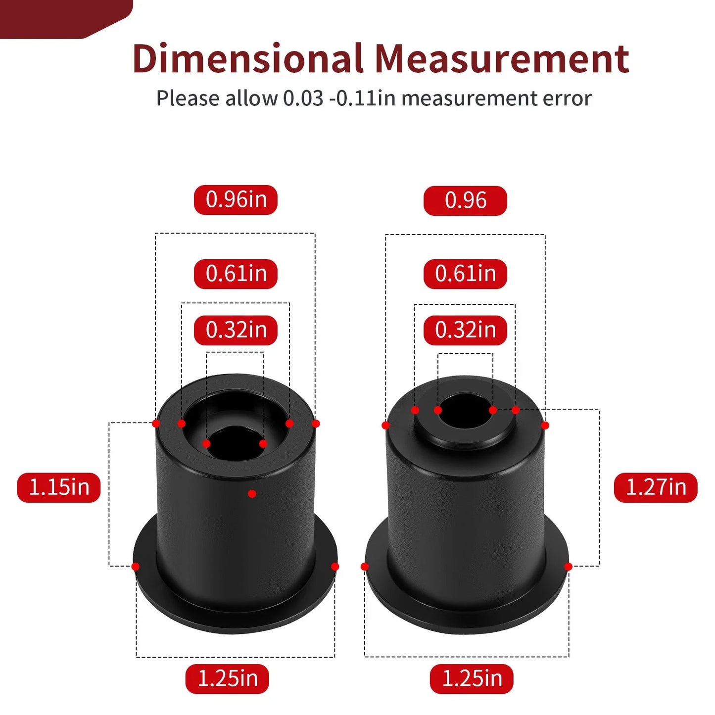 8pcs Front + Rear Door Bushings Set for Honda Pioneer (2015–2022)