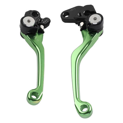 CNC Pivot Brake Clutch Levers for Kawasaki KX80 KX100 (1994–1996) Green