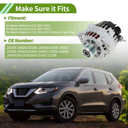 Alternator 110A 12V for Nissan Altima (2007–2012) No. 23100JA02A