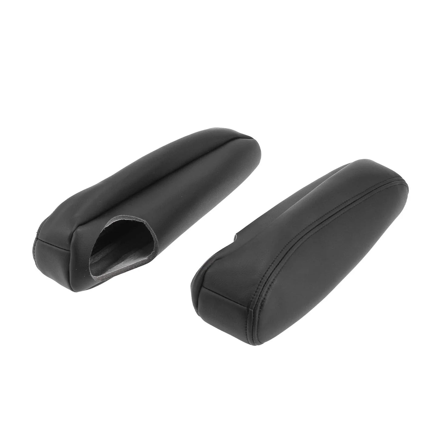 Car Front Seat Armrest Cover 2 x Microfiber Leather Black for Chevy Tahoe (00-06)