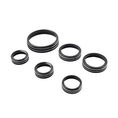 Black AC Stereo Tune Knob Headlight Switch Covers for Ford Bronco (2021-2022)