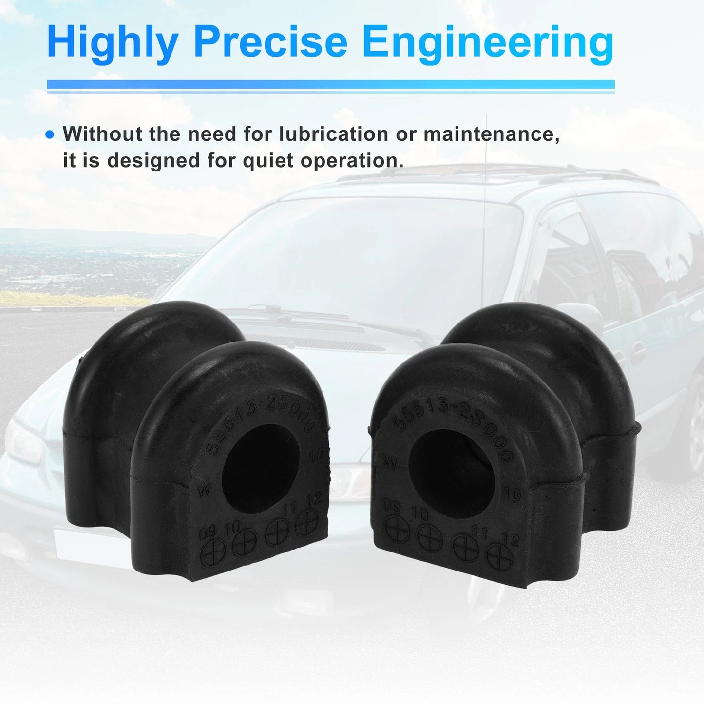 Set of 2 Stabilizer Sway Bar Bushing Kit   No.555132S000