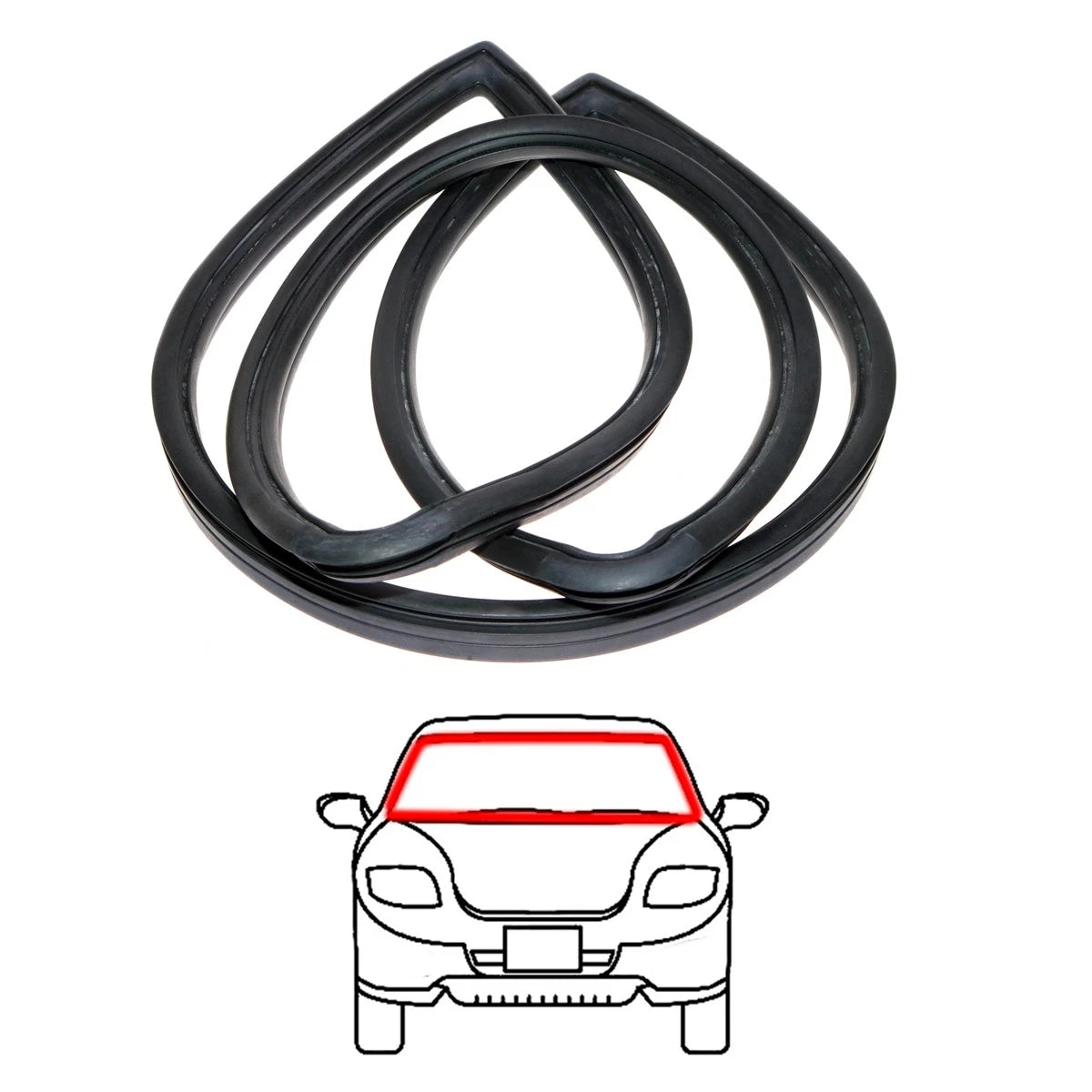 Front Windshield Weatherstrip Seal for Toyota Starlet (1981–1984)