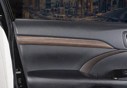 Inner Door Armrest Woodgrain Cover Strip for Toyota Highlander (2014–2019)