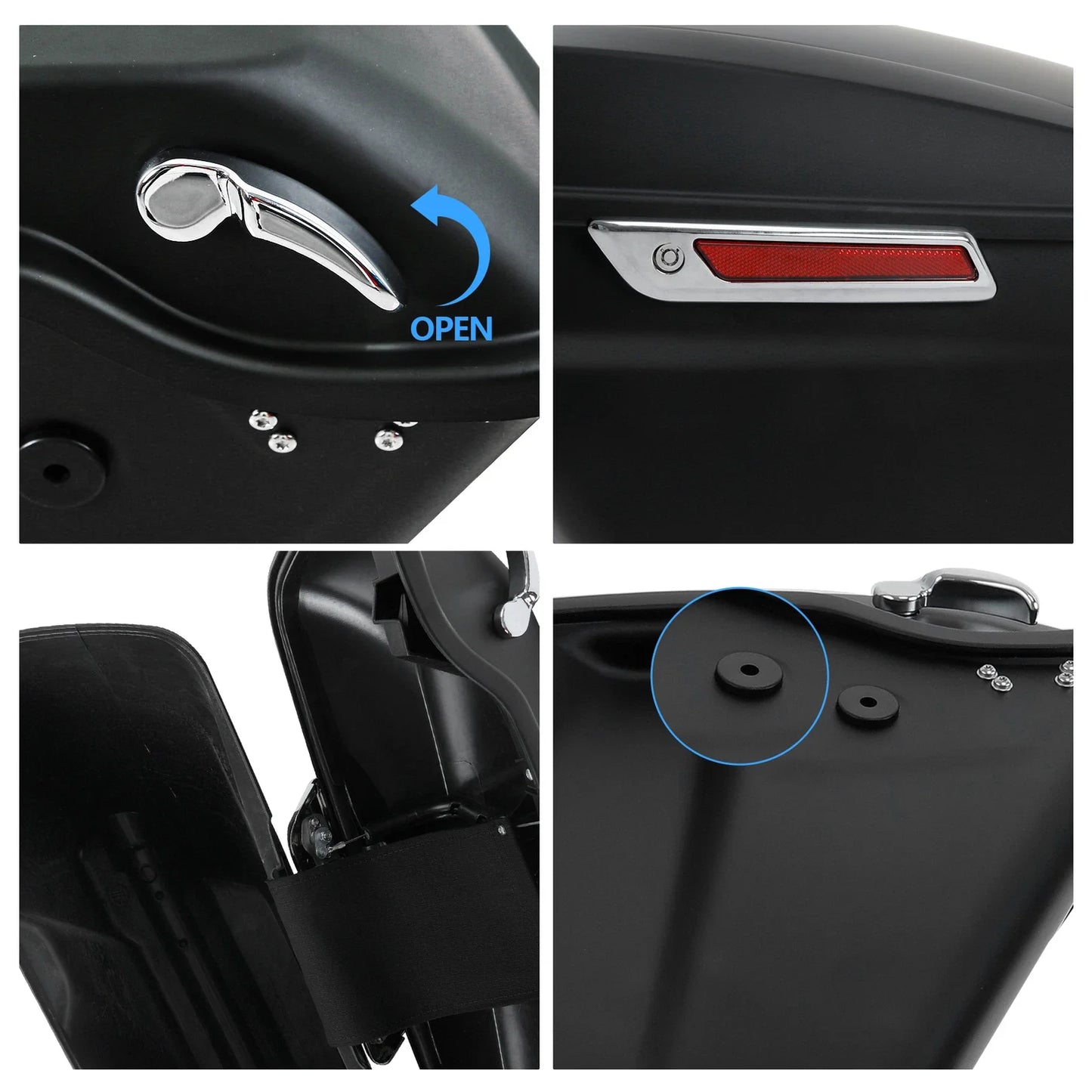 Saddlebags with Latch for Harley Heritage Softail Fatboy (1984-2017)