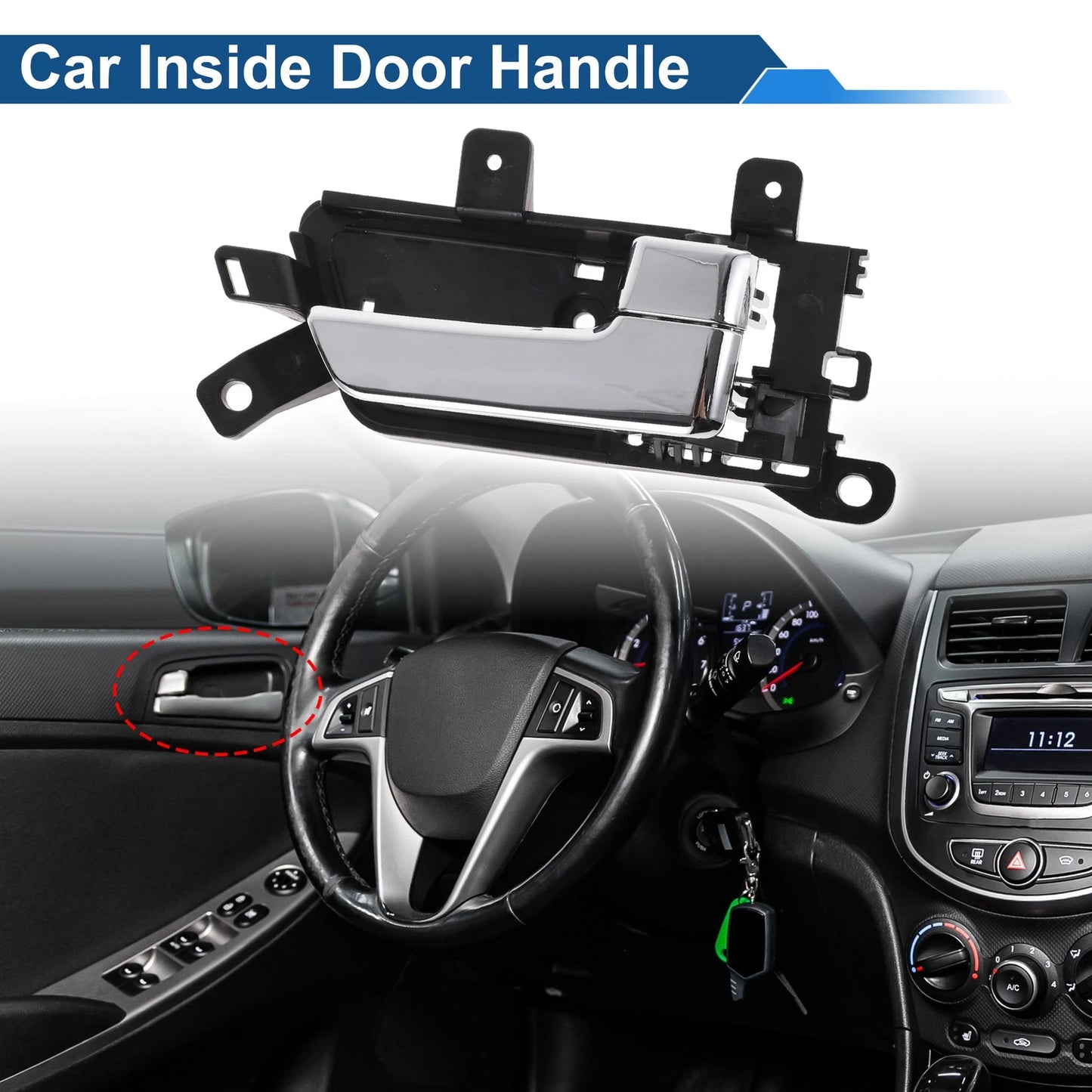 Front Driver Side Interior Door Handle for Kia Borrego (2007–2015) No. 826202J010