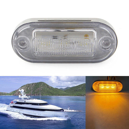 12V 3 SMD LED Amber Signal Light for Truck Trailer RV Boat Car