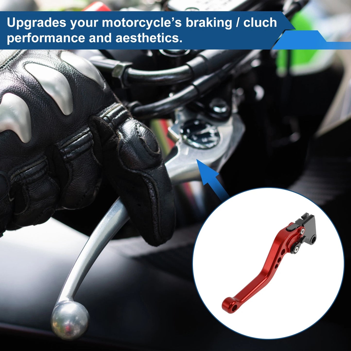 Short Brake Clutch Levers for Yamaha MT07 (2014–2022) Solid Red 1 Pair