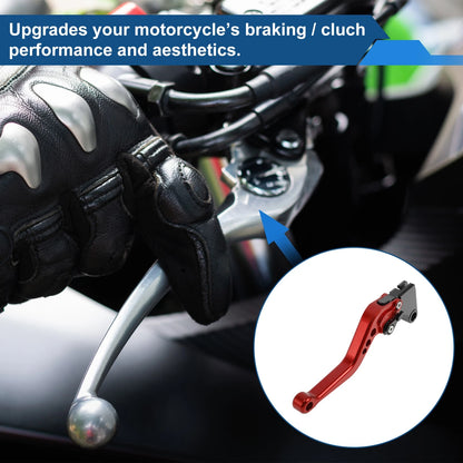 Short Brake Clutch Levers for Yamaha MT07 (2014–2022) Solid Red 1 Pair