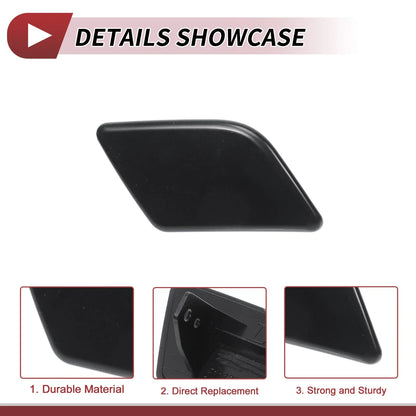 Pair Front Left & Right Washer Nozzle Cover Caps for BMW X1 Unpainted