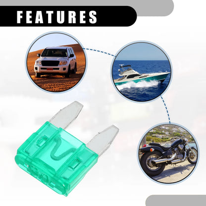 Set of 5 Mini 30AMP APM/ATM Blade Fuses for Car (Short Circuit Protection)