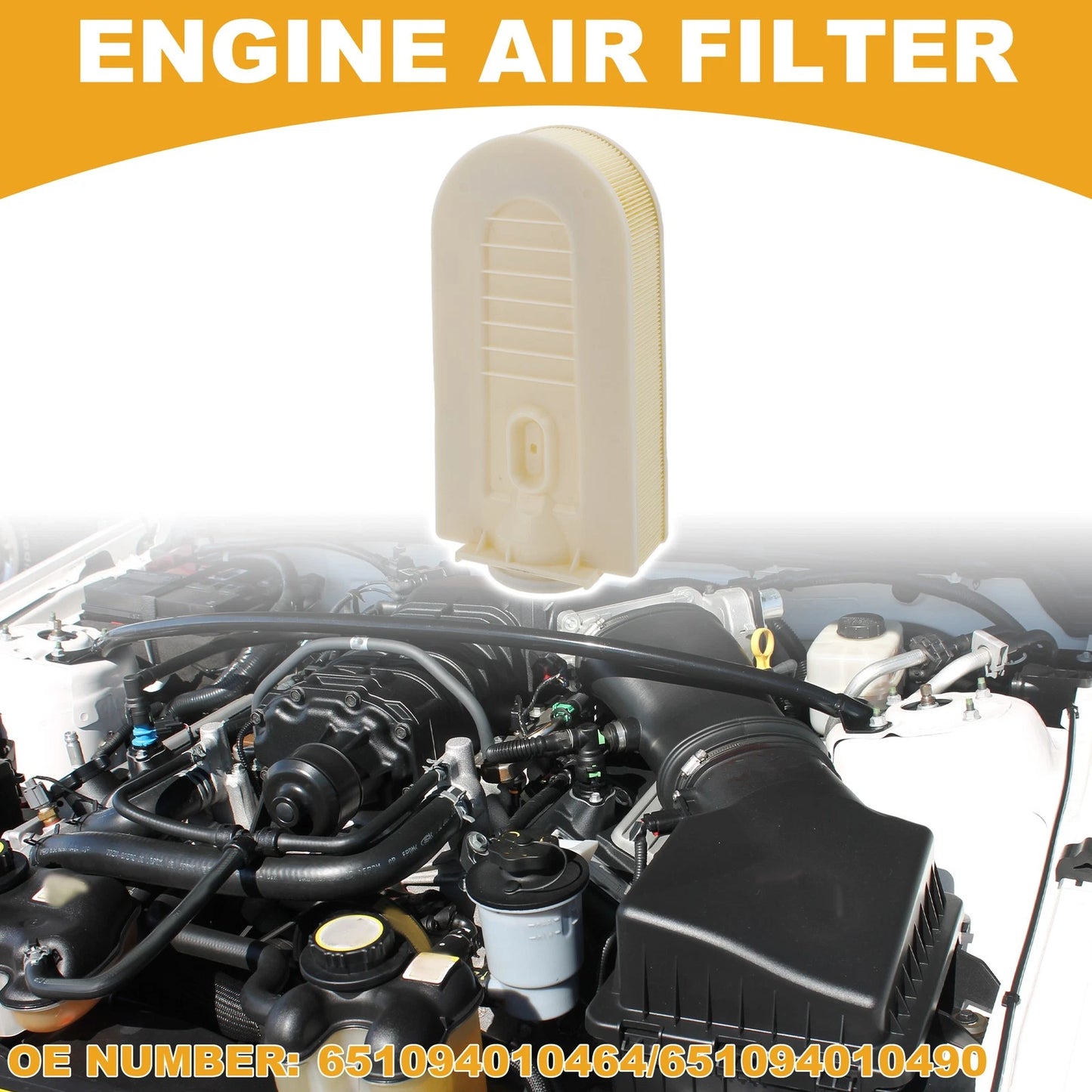 Car Engine Air Filter No. 6510940104 for Mercedes-Benz