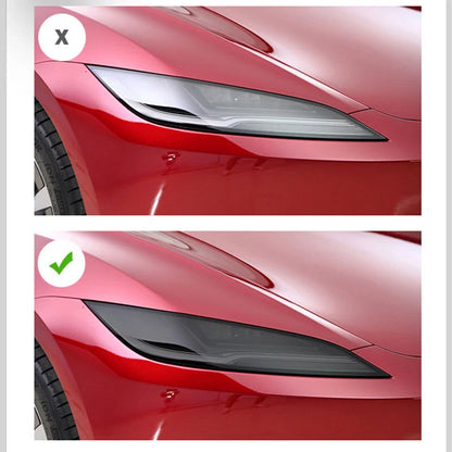 Headlights Smoke Paint Vinyl Tint Wrap Film for Tesla Model 3 (2023–2024)