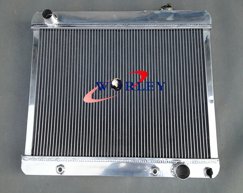 3-Row Aluminum Radiator & Fans for Chevy Truck C10 C20 C30 (1963–1966)