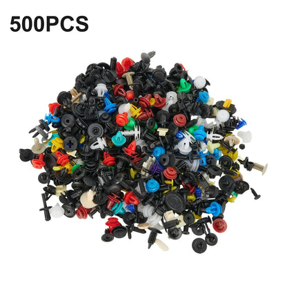 500pc Mixed Door Trim Panel Bumper Fender Retainer Push Rivet Clips for Cars