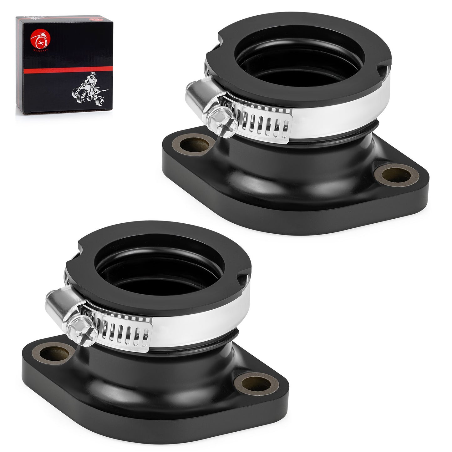 Set of 2 Carburetor Intake Manifold Boots for Polaris Wide Trak (1990–2008)