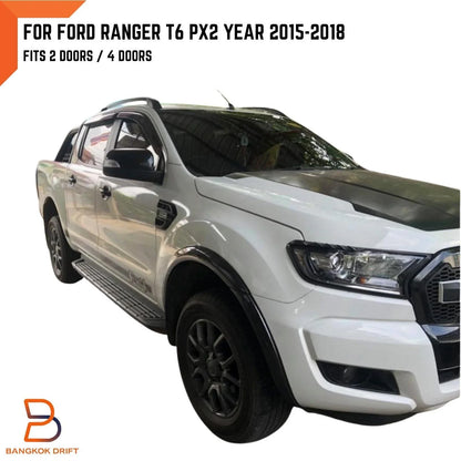 16W Glossy Black Slim Fender Flares for Ford Ranger T6 (2015-2018)