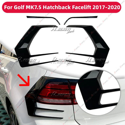 Black Rear Taillight Cover Trim for Golf MK7.5 Hatchback (2017–2020)