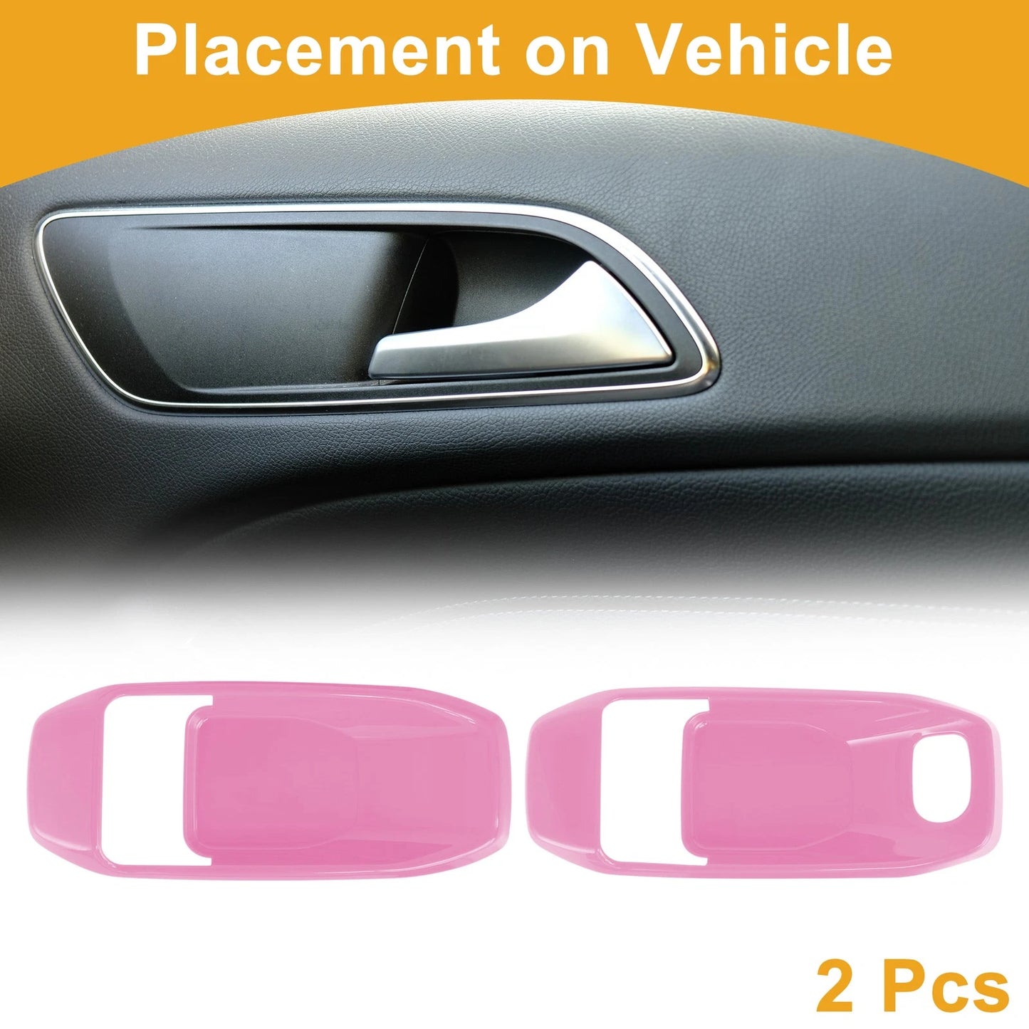 Interior Door Handle Bowl Cover Trim for Jeep Wrangler Gladiator JT (2018–2023) - Pink