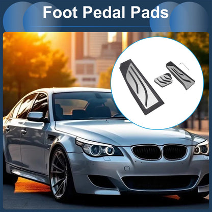 3 Pcs Automatic Foot Accelerator Pedal Covers for BMW 5 Series E60/E61 (2004–2010)